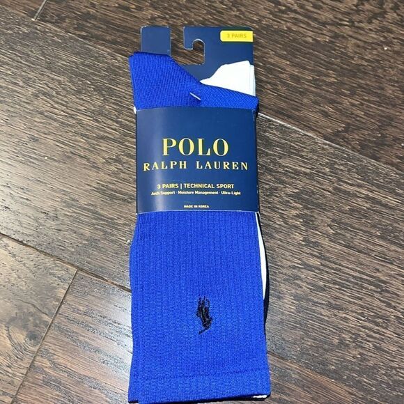 Polo Ralph Lauren Technical Sport Crew Socks 56% Olefin 42% Nylon 2% … - Picture 1 of 4
